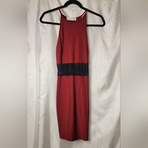 Stella Laguna Beach sheer waist dress, burgundy